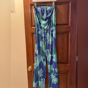 Lilly Pulitzer Floral Blue Jumpsuit